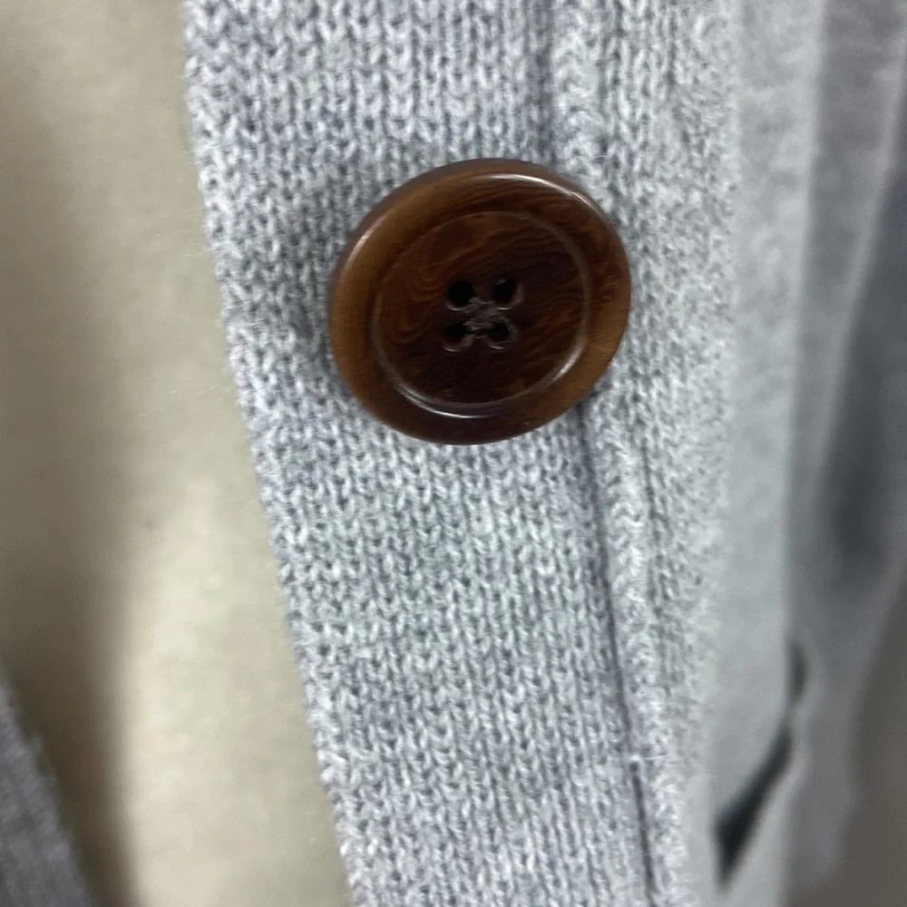 J. Crew Gray Button Up Long Cardigan Small